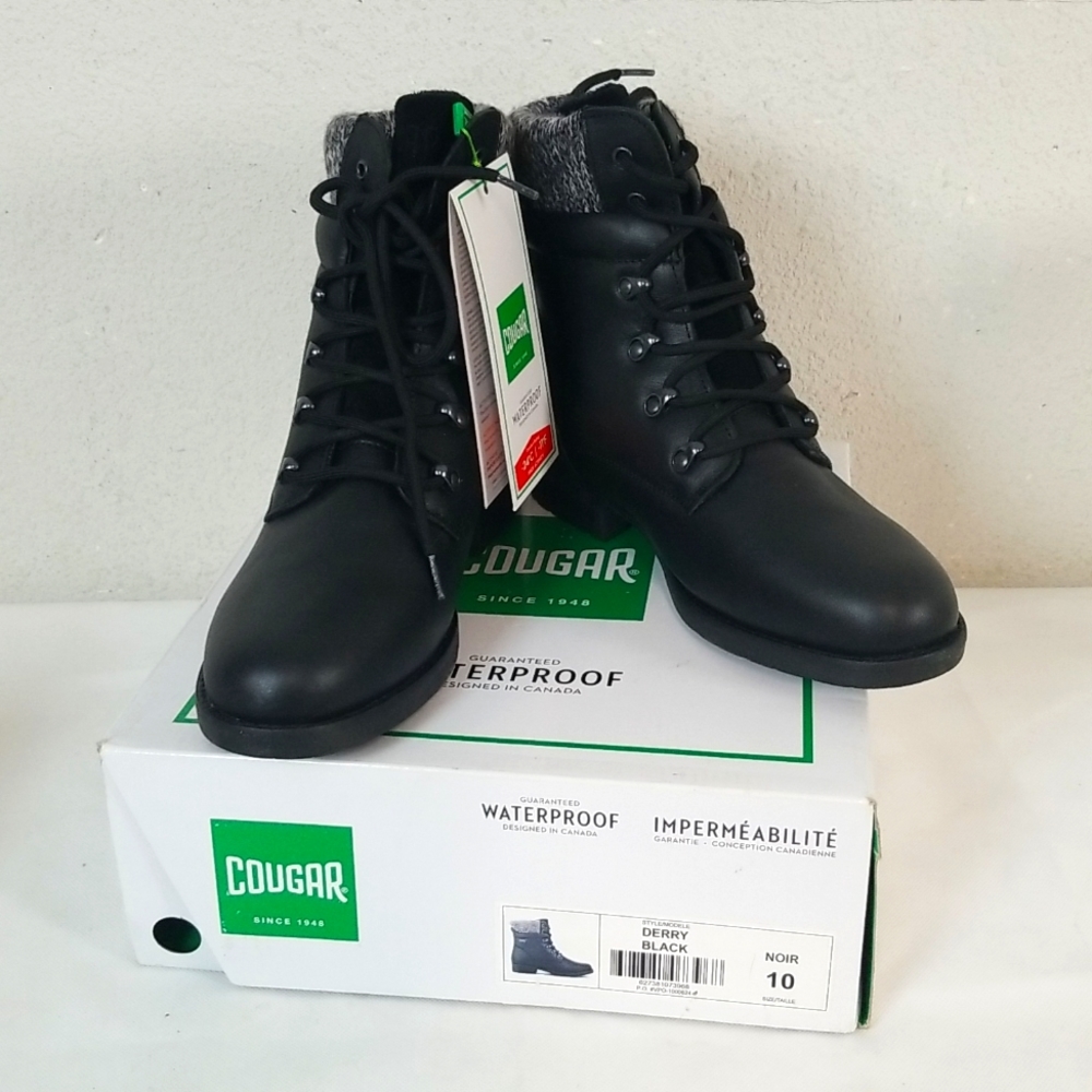 Cougar Derry Black Waterproof Boots Women Sz 10
